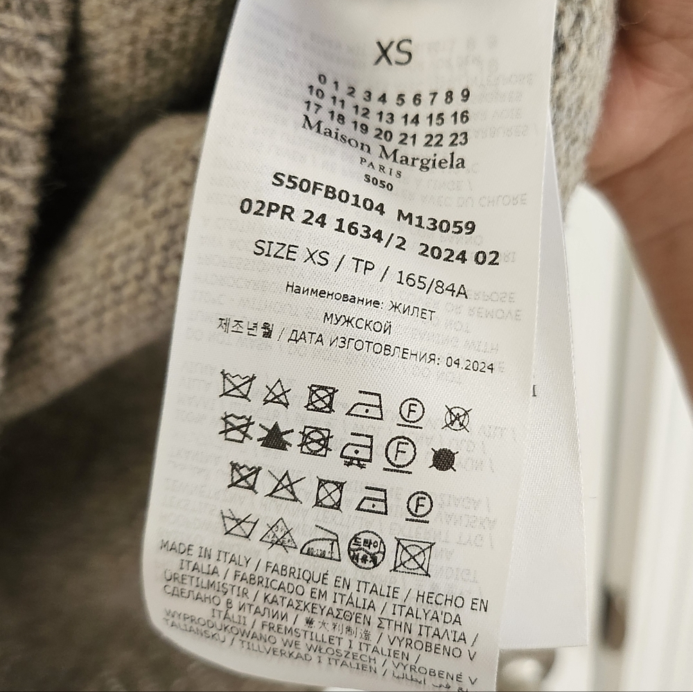 Maison Margiela Beige Shetland Wool Vest Retail $820 - Picture 5 of 5